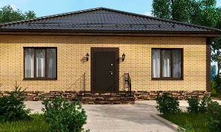 Проекты одноэтажных домов из кирпича | Строй-Ржв - Ржев от 3640 рублей